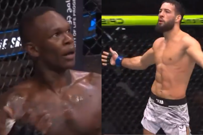 Israel Adesanya es noqueado por Imavov (Fotos: Captura de pantalla)