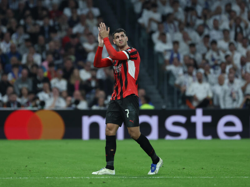 El delantero español Álvaro Morata en un partido de Liga de Campeones en el Santiago Bernabéu. EFE/Kiko Huesca/archivo
